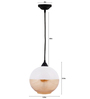 Central Black Glass Hanging Light