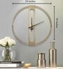 Central Round Wall Clock Gold