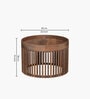 Central Solid Wood Coffee Table In Walnut Finish