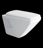 Ceramic White P Trap Wall Mounted Commode (H: 14.2W: 22D: 14.8 Inches)