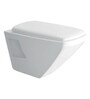 Ceramic White P Trap Wall Mounted Commode (H: 14.2W: 22D: 14.8 Inches)