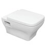 Ceramic White P Trap Wall Mounted Commode (H: 14.2W: 21.6D: 14.8 Inches)