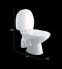 Ceramic White S Trap Floor Mounted Commode (H: 32.4W: 26.6D: 15.6 Inches)