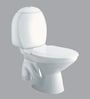Ceramic White S Trap Floor Mounted Commode (H: 32.4W: 26.6D: 15.6 Inches)