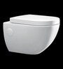 Ceramic White P Trap Wall Mounted Commode (H: 14.2W: 22D: 14.8 Inches)