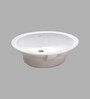 Ceramic Oval Shape White Counter Top Wash Basin (H: 7, W: 22.4, D: 16 Inches)