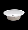 Ceramic Oval Shape White Counter Top Wash Basin (H: 7, W: 22.4, D: 16 Inches)