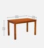 Cera Solid Wood 4 Seater Dining Set In Honey Brown Finish With Bench
