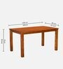 Cera Solid Wood 6 Seater Dining Set In Honey Brown Finish With Bench