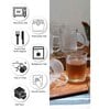 200 ml Transparent Glass Dotted Shaped Set of 6 Tea Cups