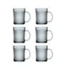 200 ml Transparent Glass Dotted Shaped Set of 6 Tea Cups