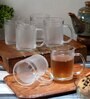 200 ml Transparent Glass Dotted Shaped Set of 6 Tea Cups
