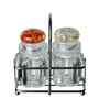 Ceradeco Set Of 2 Salt Pepper Shakers Set With Stand