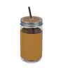 ceradeco Set Of 2 Water Glass With Straw And Lid