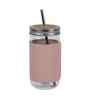 ceradeco Set Of 2 Water Glass With Straw And Lid