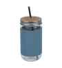 ceradeco Set Of 2 Water Glass With Straw And Lid