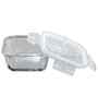 Set of 2 Square Glass Lunch Box