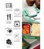 Green Stainless Steel (600 ml, Container 150 ml ) 2 Pcs Lunch Box