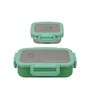 Green Stainless Steel (600 ml, Container 150 ml ) 2 Pcs Lunch Box