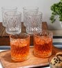 240 ml Transparent Glass Lined Cutting Designed Shaped