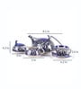 Twilight Blue & White Ceramic (Set of 15) Teaware Set