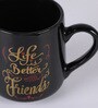 Milan 400ml Black (Set of 4) Ceramic Coffee Mug