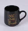 Milan 400ml Black (Set of 4) Ceramic Coffee Mug