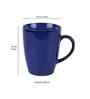 Set of 2 Ceramic Blue Textured Mugs