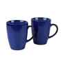 Set of 2 Ceramic Blue Textured Mugs