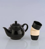 Set Of 2 Ceramic Bone China Free Kulhad Tea Pot