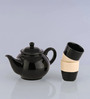 Set Of 2 Ceramic Bone China Free Mug Tea Pot