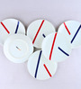Set Of 6 Ceramic Bone China Free Snack Plate
