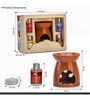 Brown Ceramic Burner Fragrance Oil Gift Set