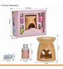 Beige Ceramic Burner Fragrance Oil Gift Set