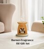 Beige Ceramic Burner Fragrance Oil Gift Set