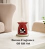 Red Ceramic Burner Fragrance Oil Gift Set