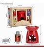 Red Ceramic Burner Fragrance Oil Gift Set