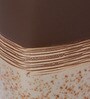 Ceramic Carved Counter Top Bathroom Accessories in Brown, Set of 4