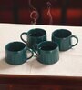 Ceramic Castleton Green Tea Cup (Set Of 4)