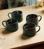 Ceramic Castleton Green Tea Cup (Set Of 4)