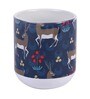 Ceramic Coffee Capsule Mug With Black & Green Floral Print