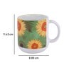 Ceramic Coffee Capsule Mug With Green & Sunflower Print