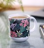 Ceramic Coffee Capsule Mug With Red Floral Print