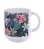 Ceramic Coffee Capsule Mug With Red Floral Print