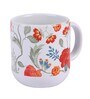 Ceramic Coffee Capsule Mug With White & Red Floral Print