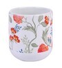 Ceramic Coffee Capsule Mug With White & Red Floral Print
