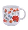 Ceramic Coffee Capsule Mug With White & Red Floral Print