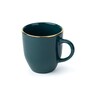 Ceramic Coffee Mug Set of 2 300ml Teal Gold