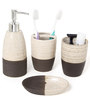 Ceramic Counter Top Bathroom Accessories Set In Multicolour