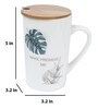 Bonsai 450ml Cream Coffee Mug with Lid